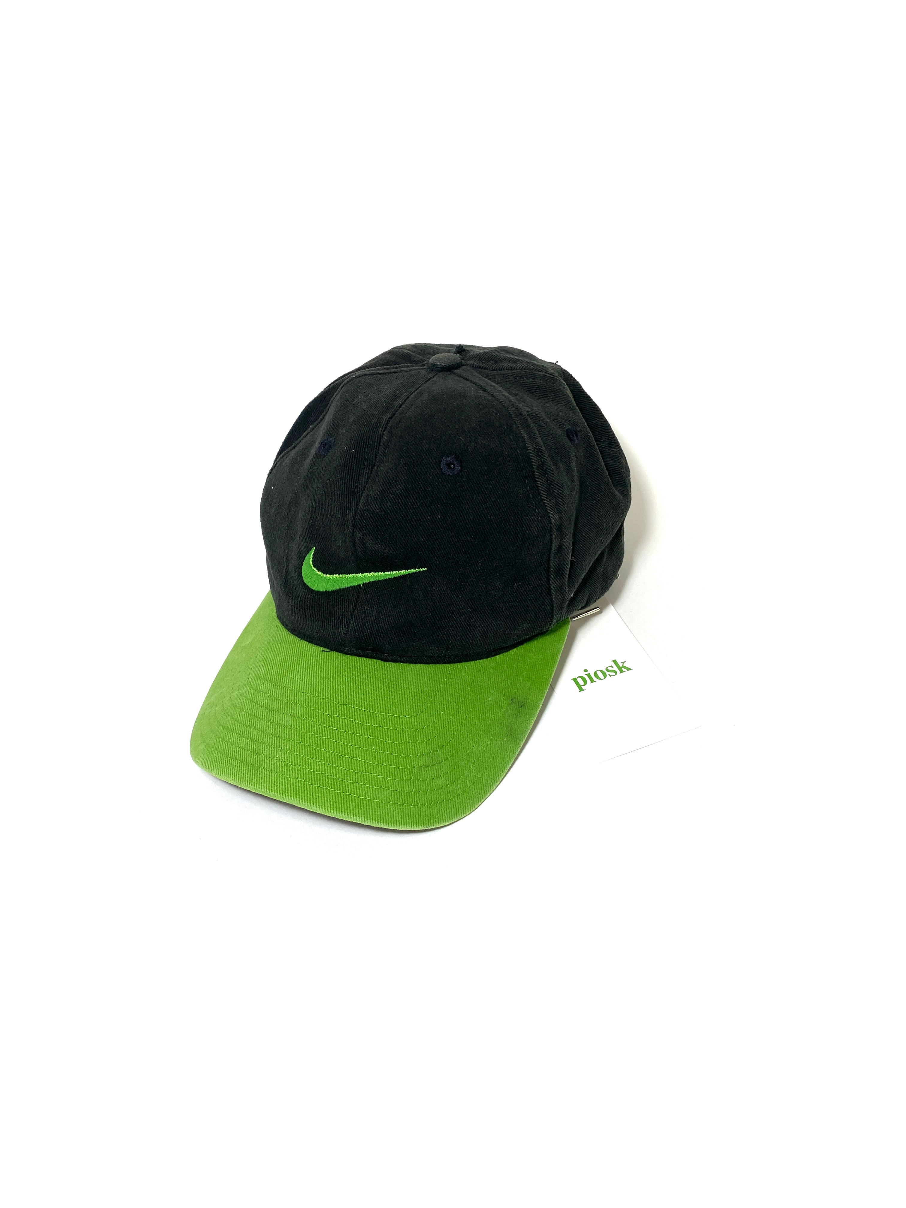 00's nike swoosh cap (black/avocado)