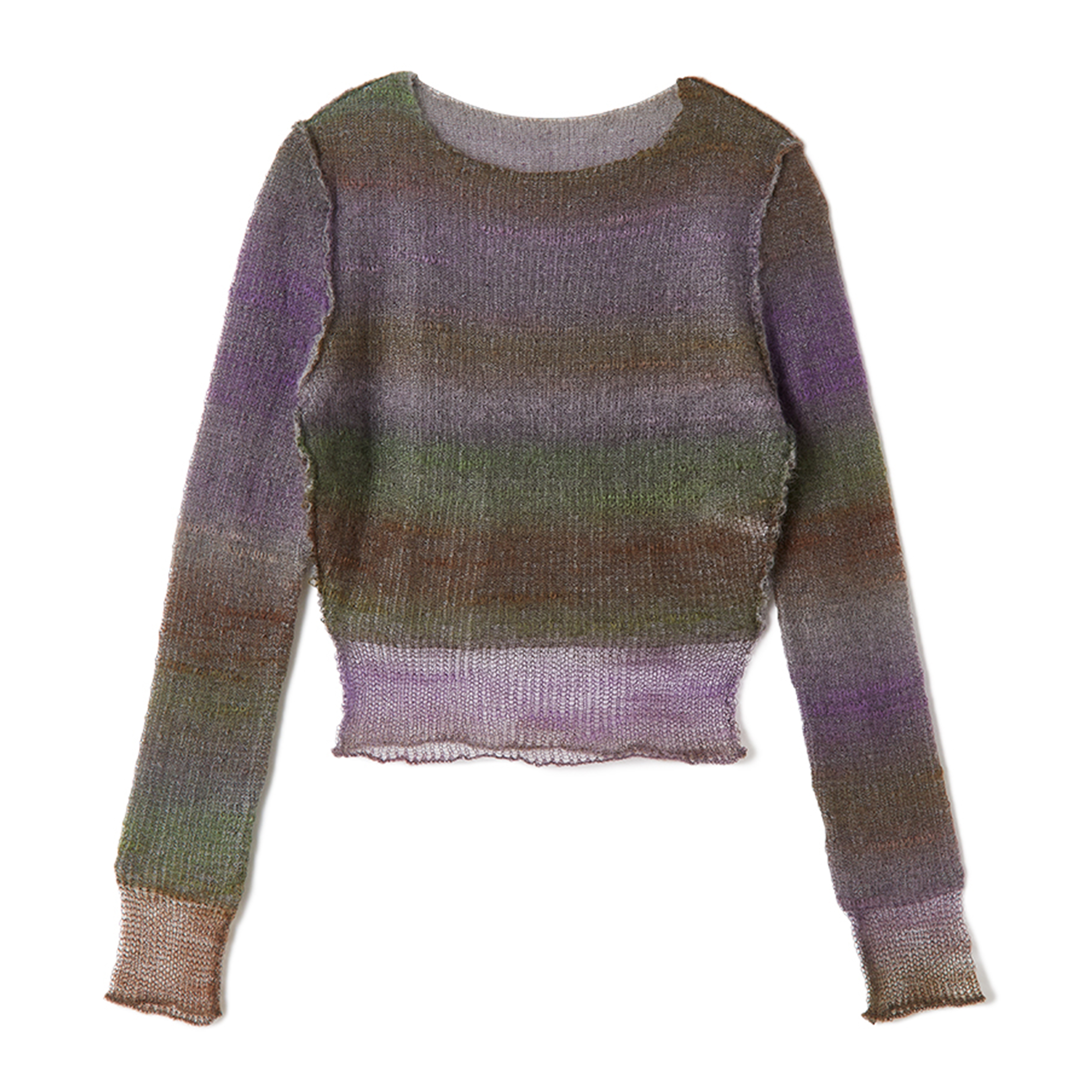 Double Mohair Cropped Tops (Purple)