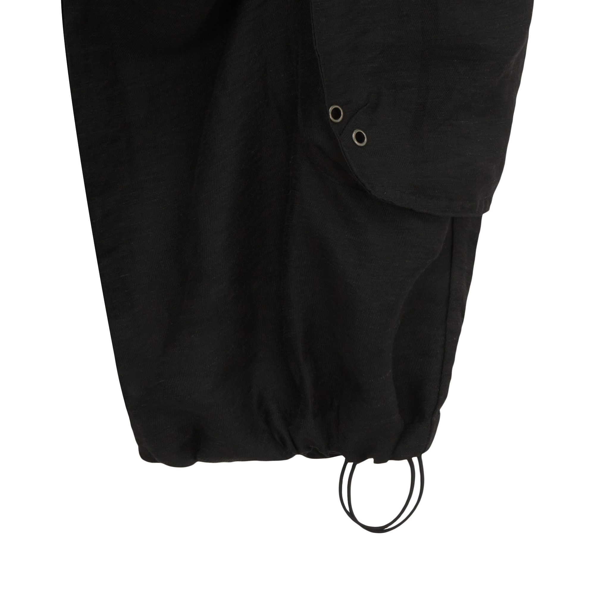 MUSINSA | HUG YOUR SKIN linen cargo pants (black)
