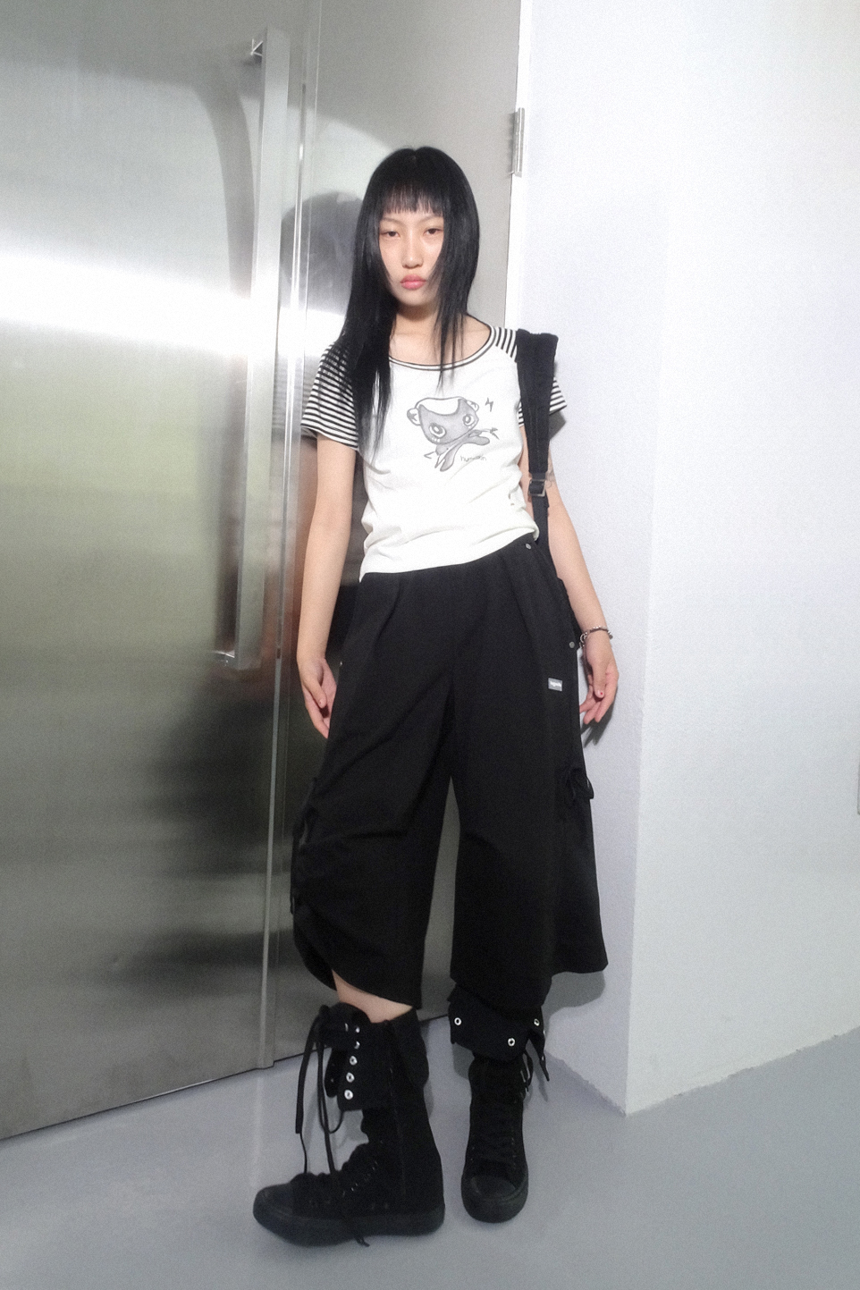 パンツ hug your skin bermuda pants MUSINSA | HUG YOUR SKIN Wide Bermuda pants (melange)