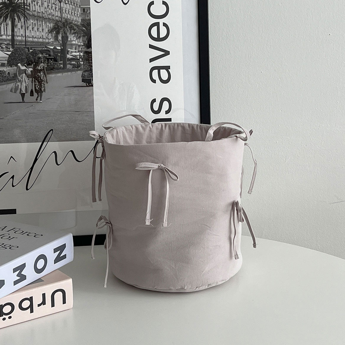 Fabric Toy Basket (Gray)