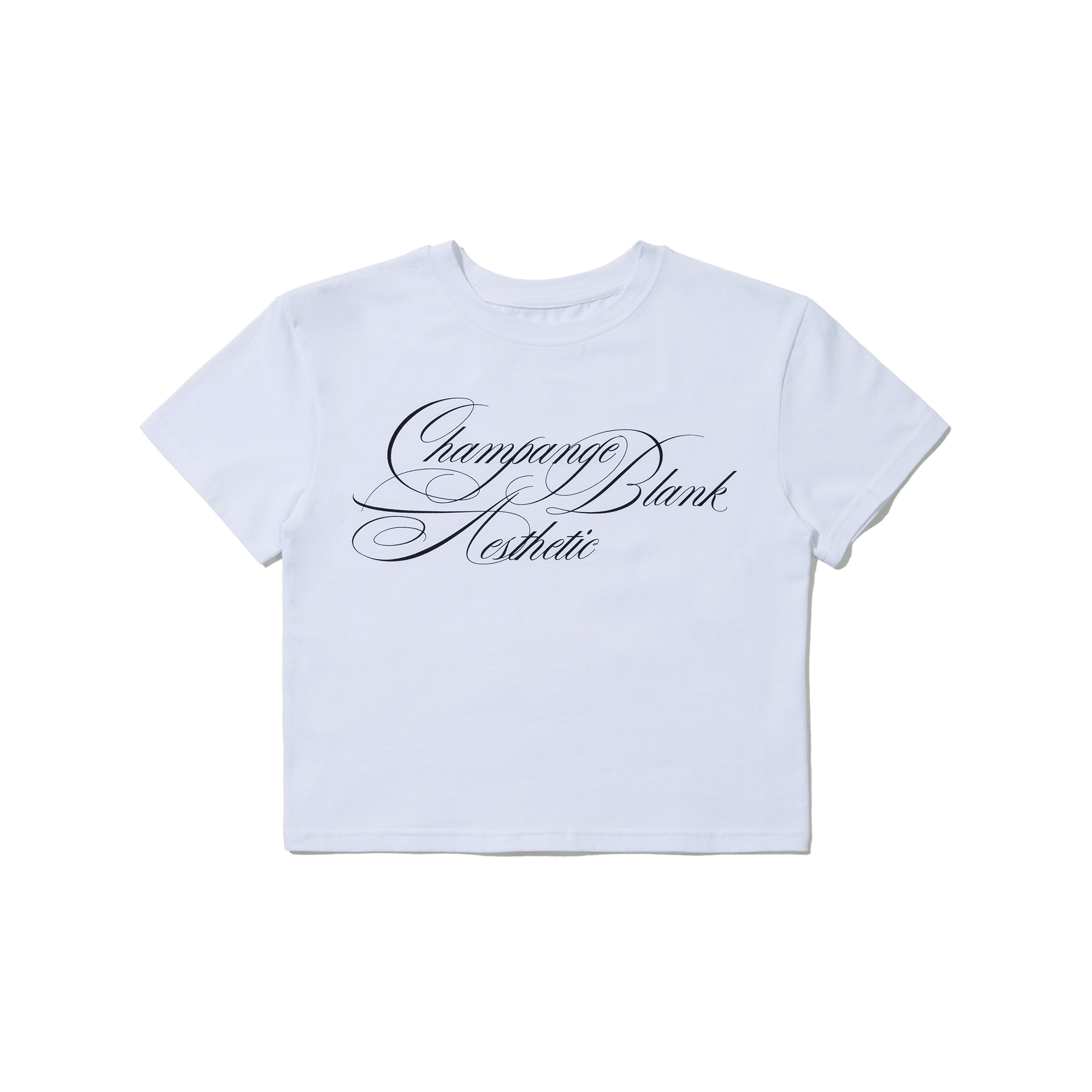 Lettering Crop T Shirts White
