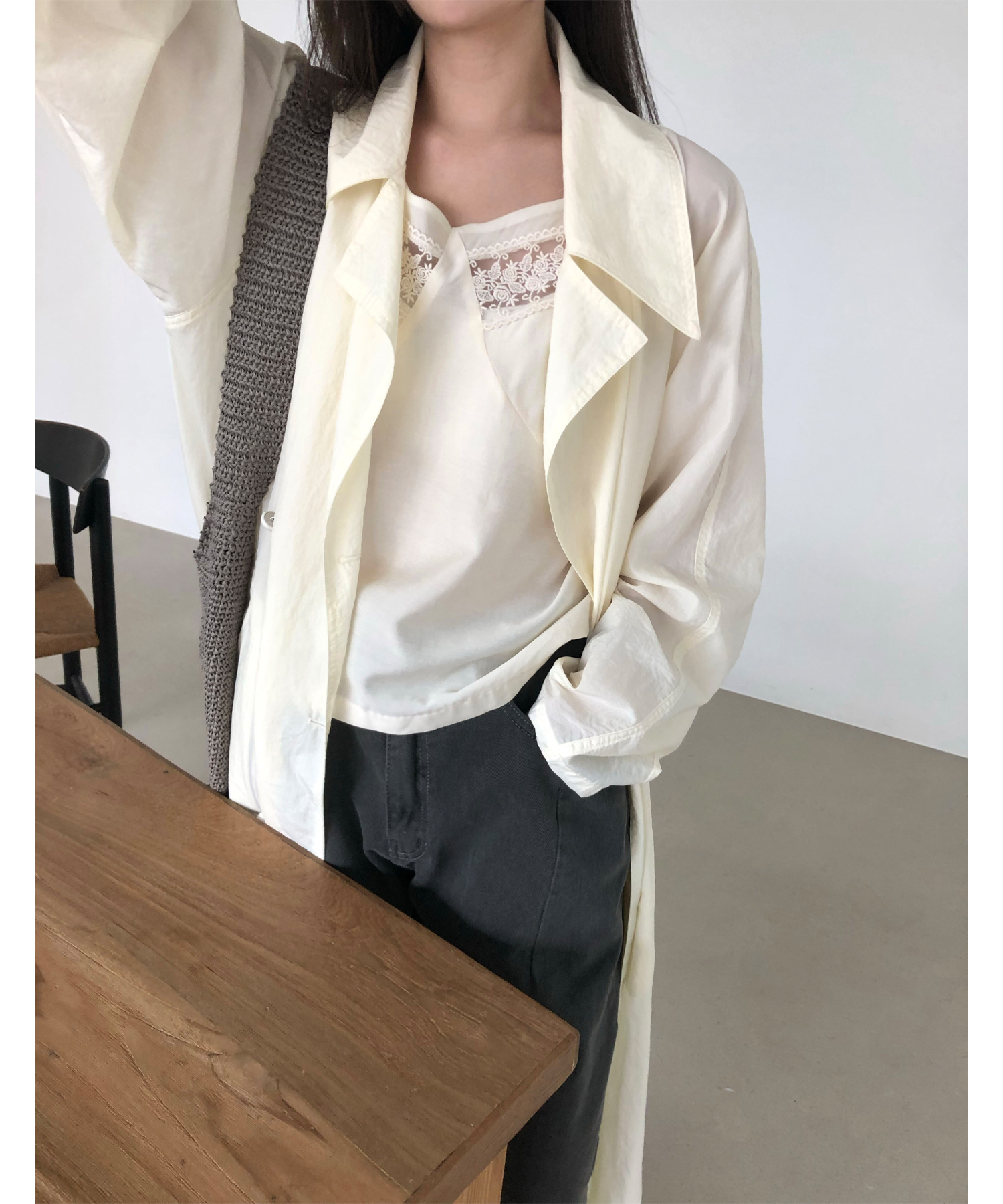 Coco lace top-cream
