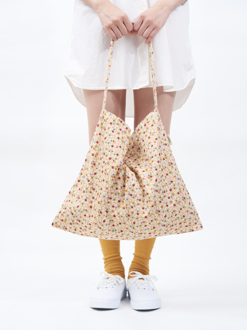 maison creme☆Floral eco bag Floral eco bag _ Yellow