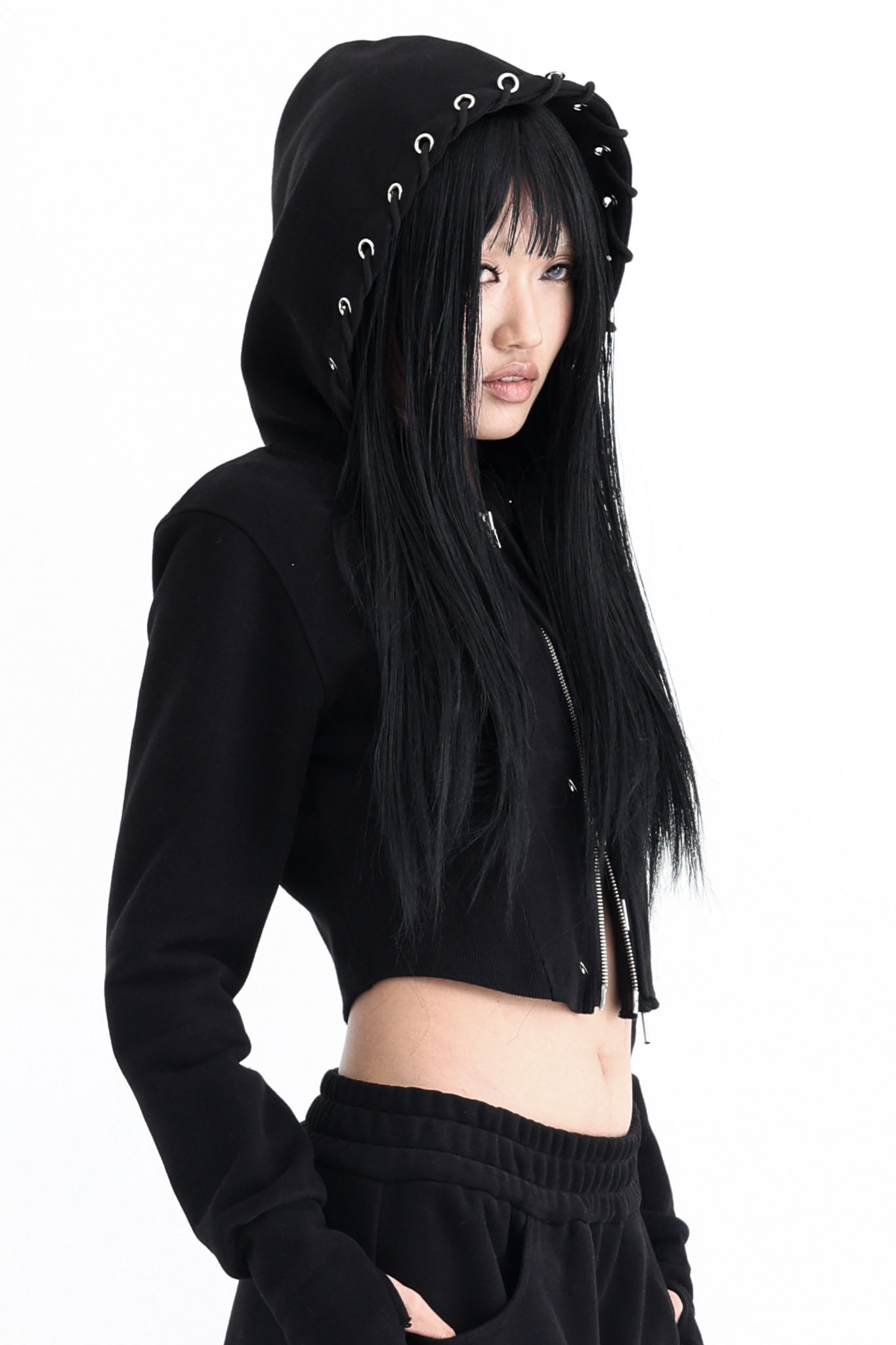 KAIYA] tie me up hoodie zip-up (25일 예약 발송) - KAIYA | 리켓
