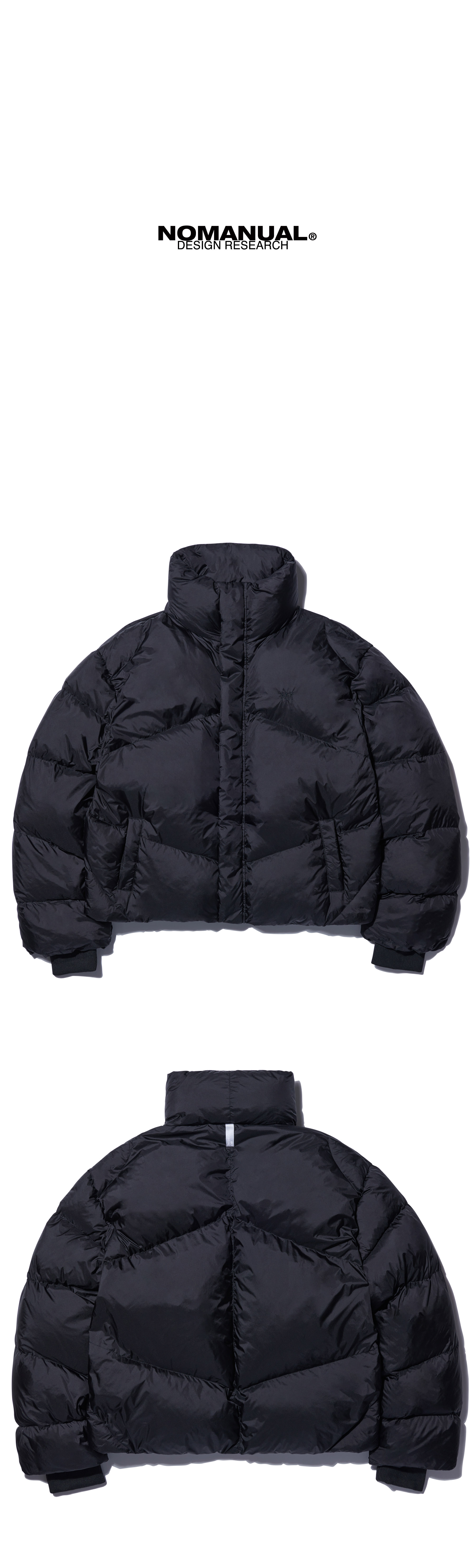 CURVE DOWN JACKET - BLACK - nomanual