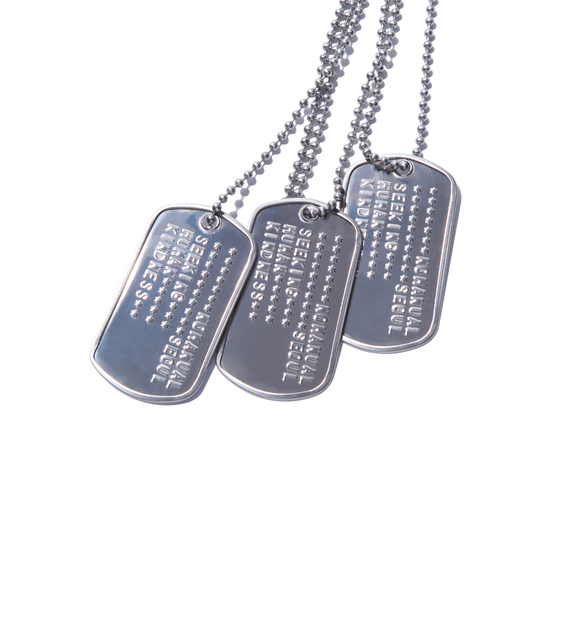 노매뉴얼(NOMANUAL) SLOGAN SERIAL NUMBER CHAIN - 사이즈 & 후기 | 무신사