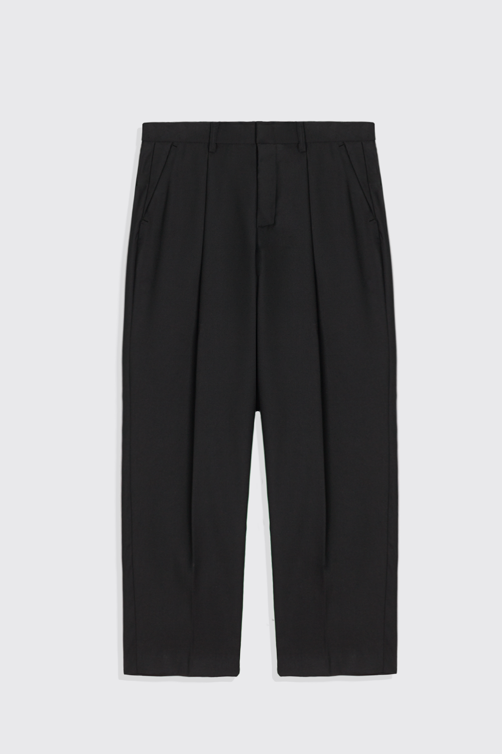 narrow loose pants black