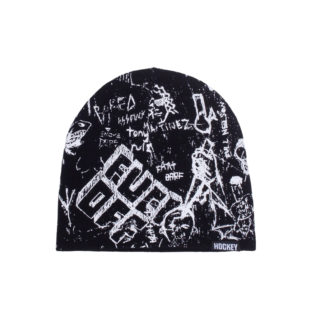 HOCKEY DESK CARVE BEANIE BLACK/WHITE