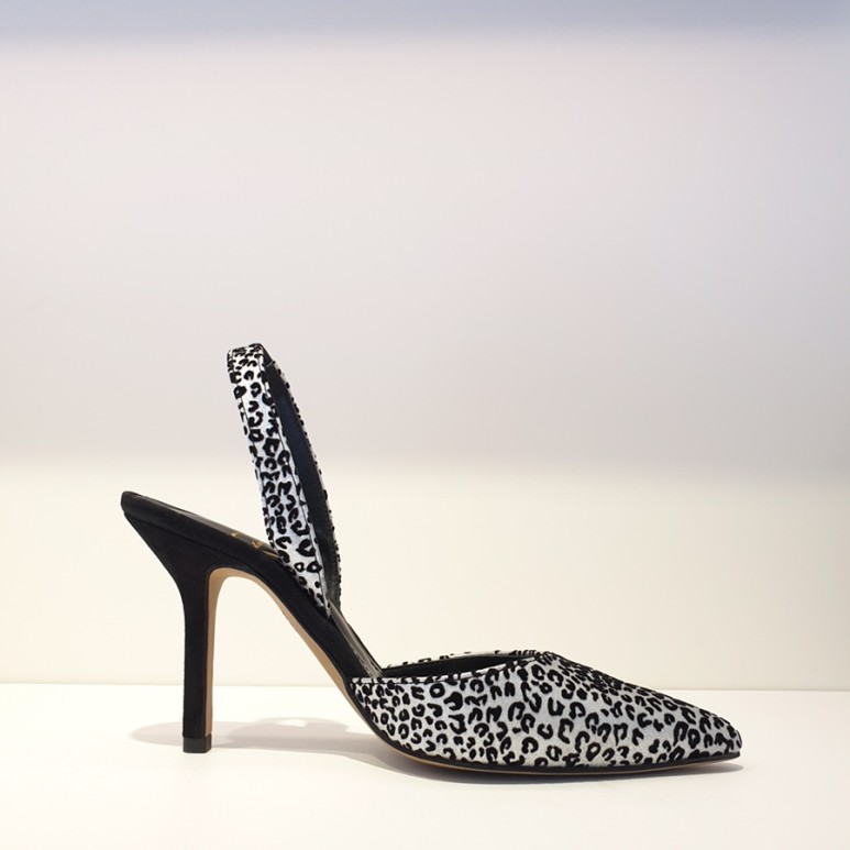 leopard print flat slingbacks