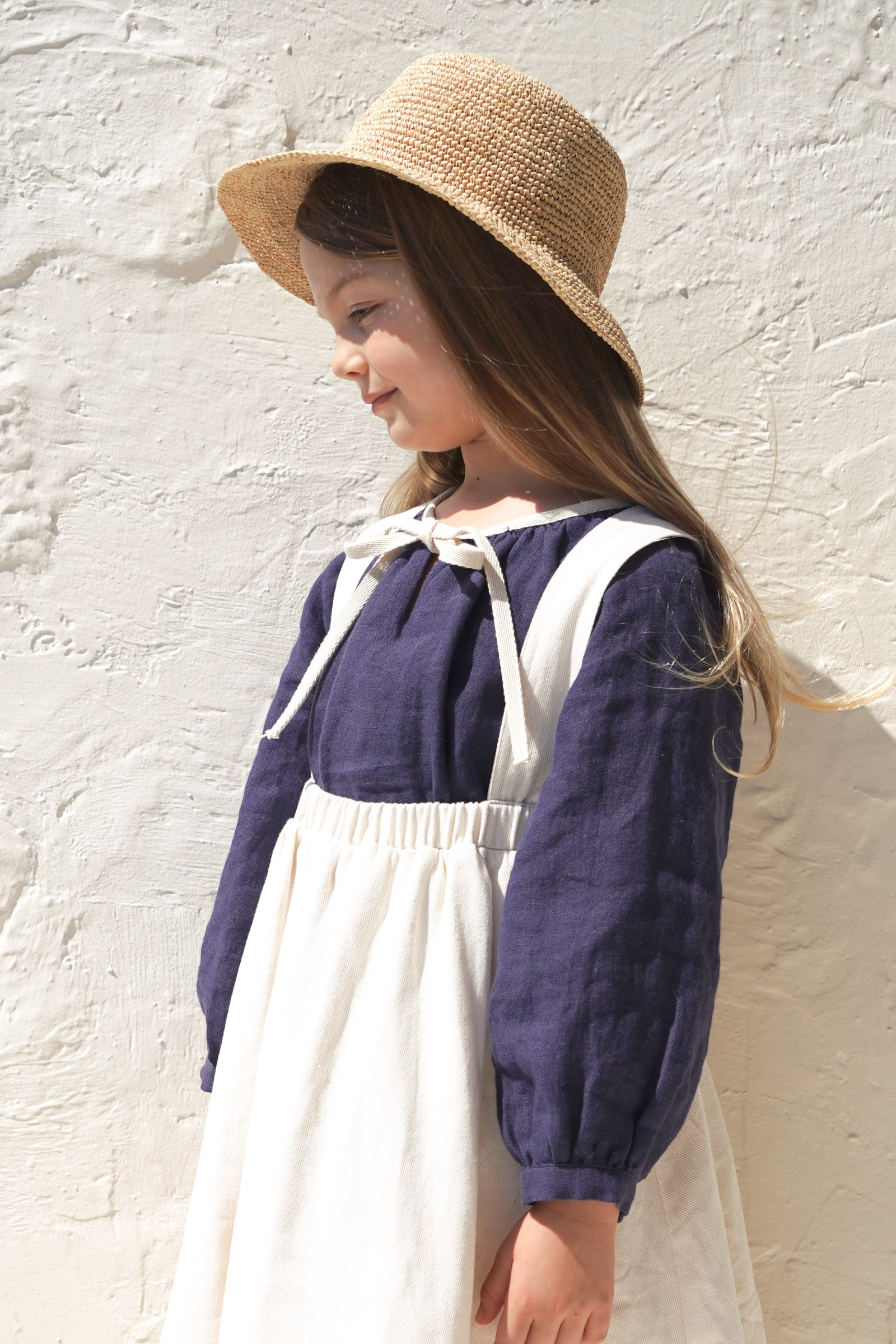 Amour Blouse_Marine Linen_House of Paloma