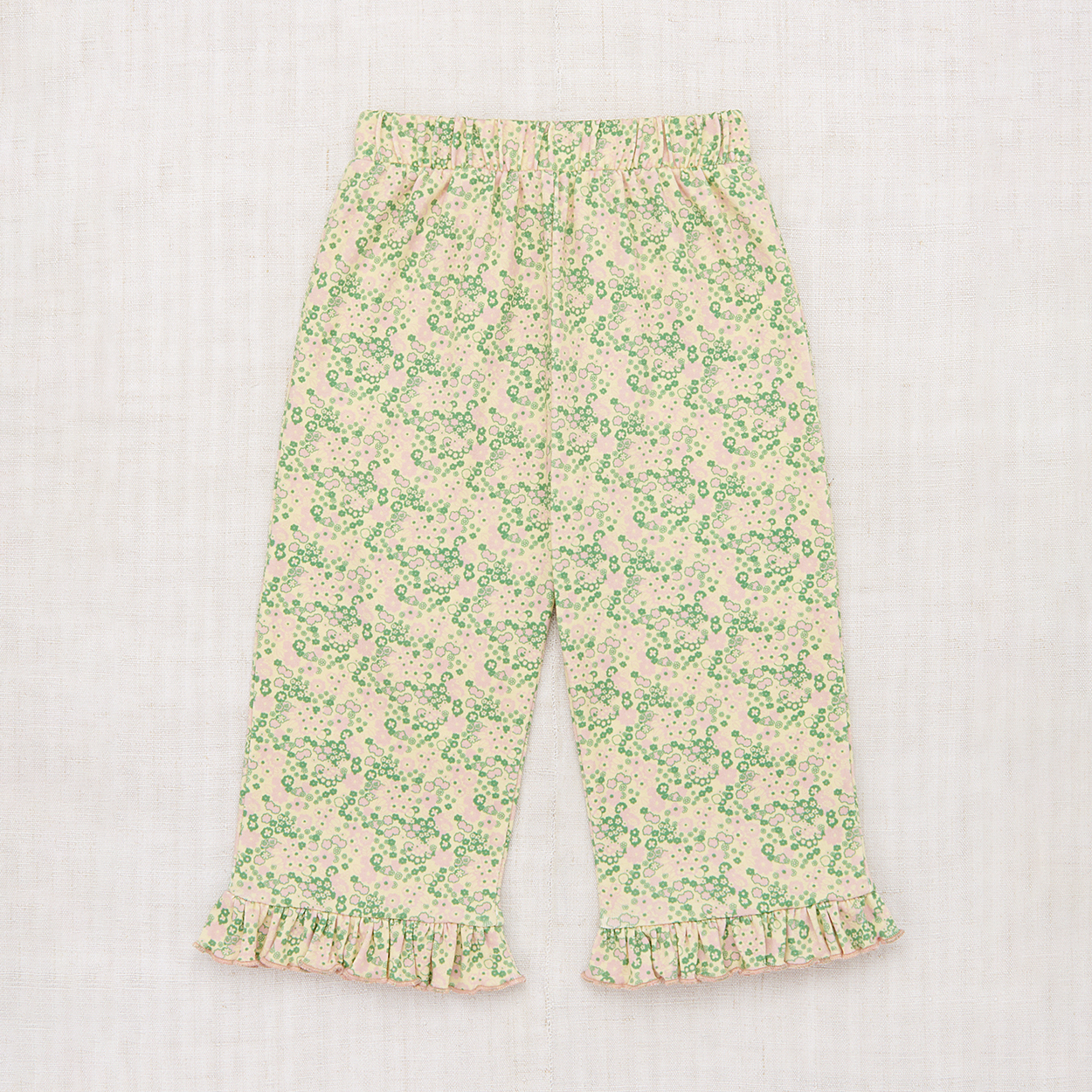 Ruffle Pedal Pusher Pale Mauve Poppy Garden_Misha & Puff