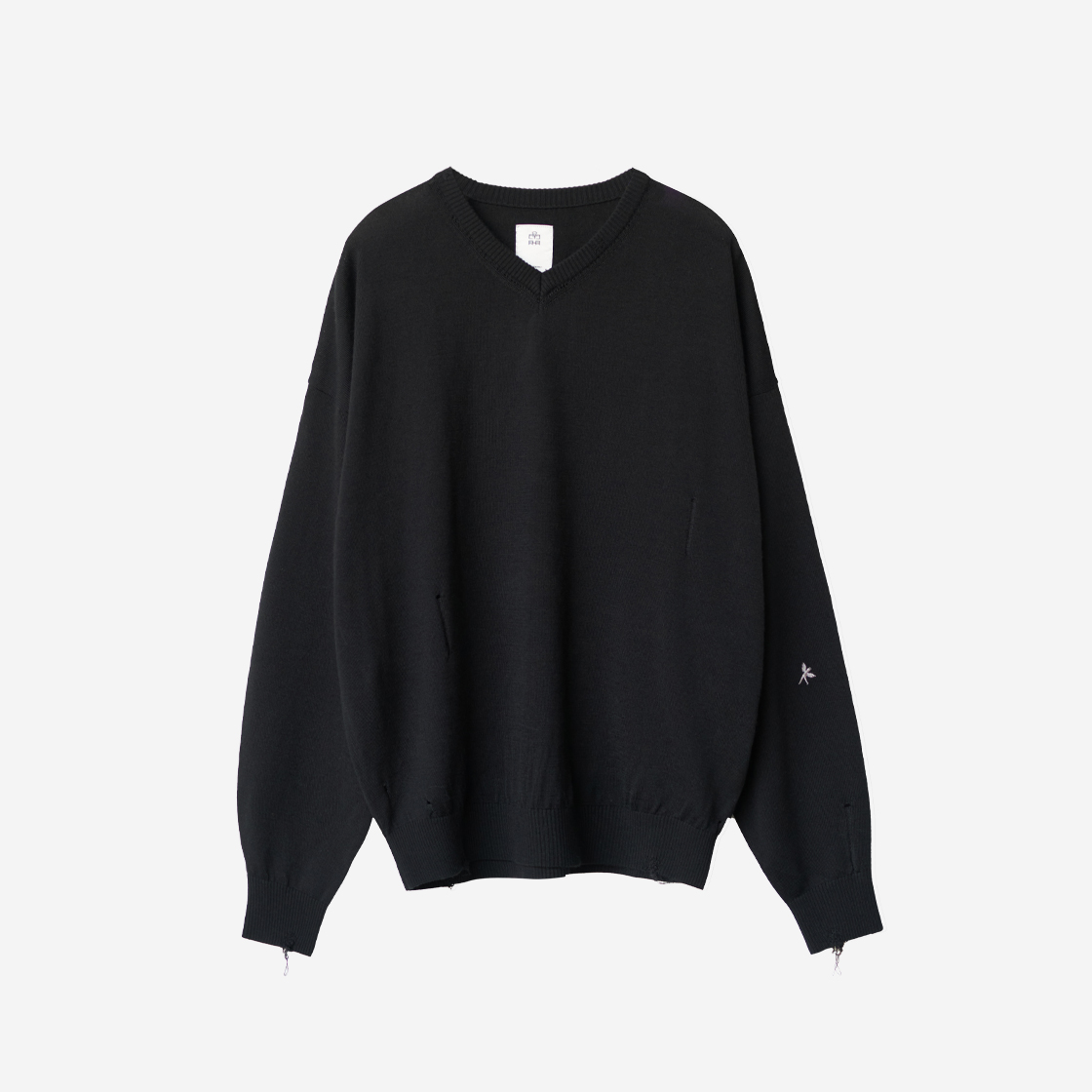 [直播92折適用!🛒] damaged knit / black main image 0
