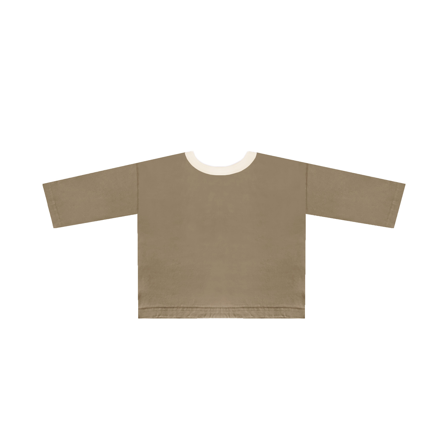 beige and brown graphic tee