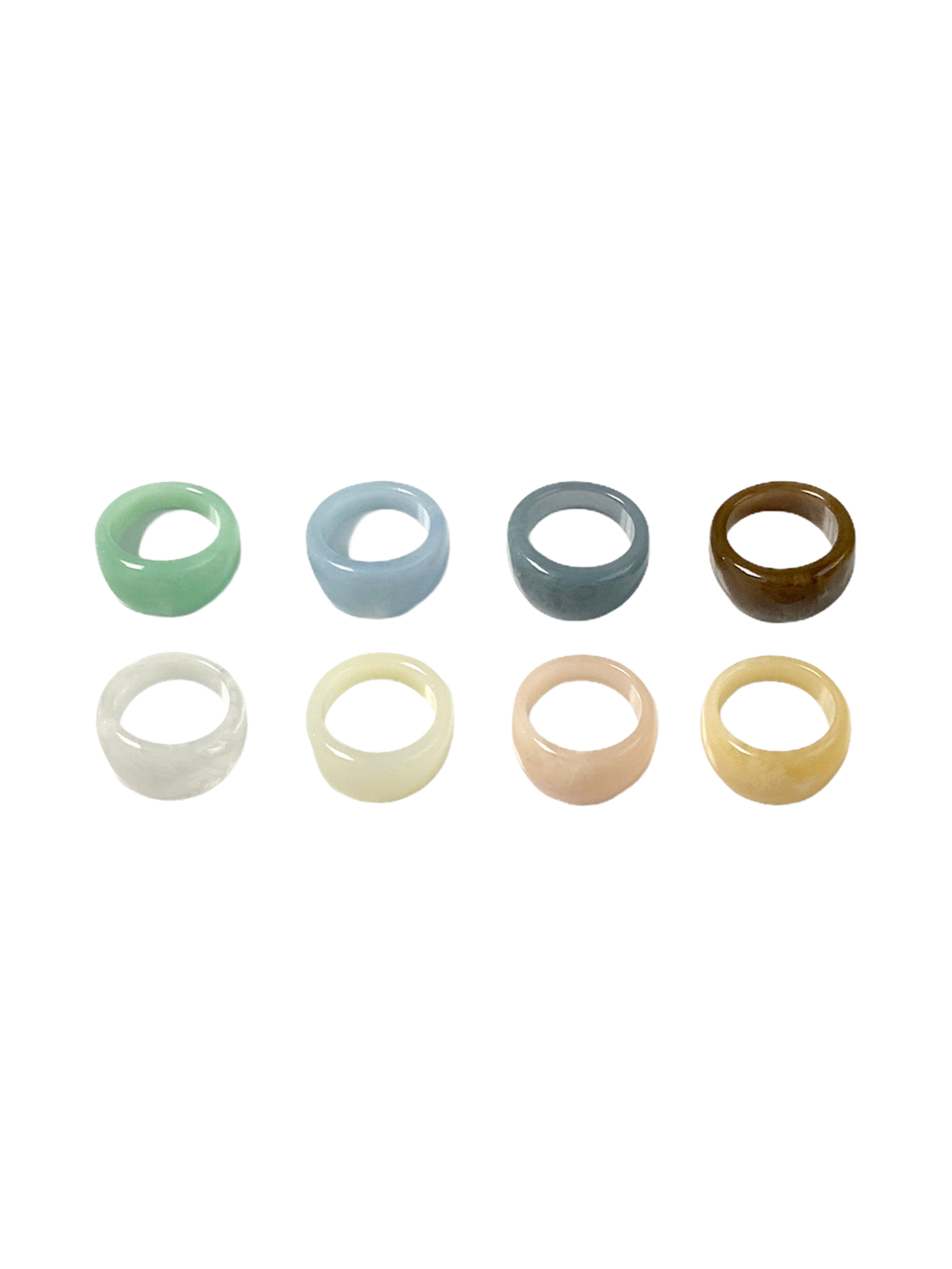 homaika bold acrylic ring (8color)