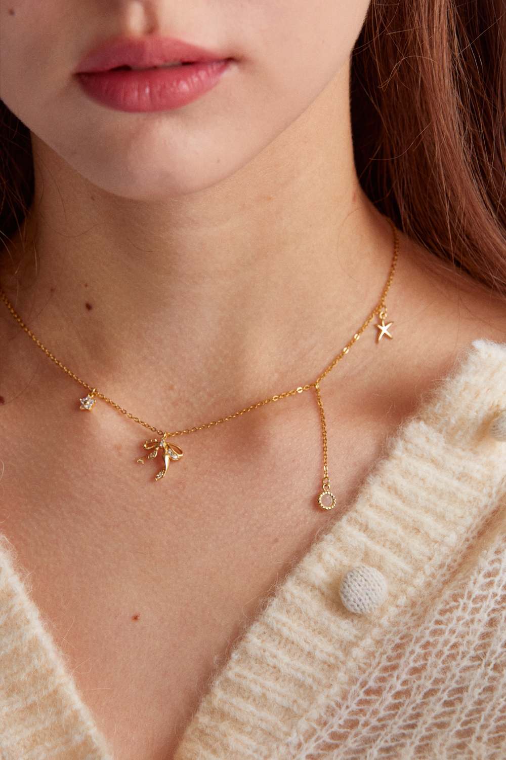 MERRYMOTIVE☆Shining ribbon and others surgical necklace Merry Motive-Shining ribbon and others surgical necklace