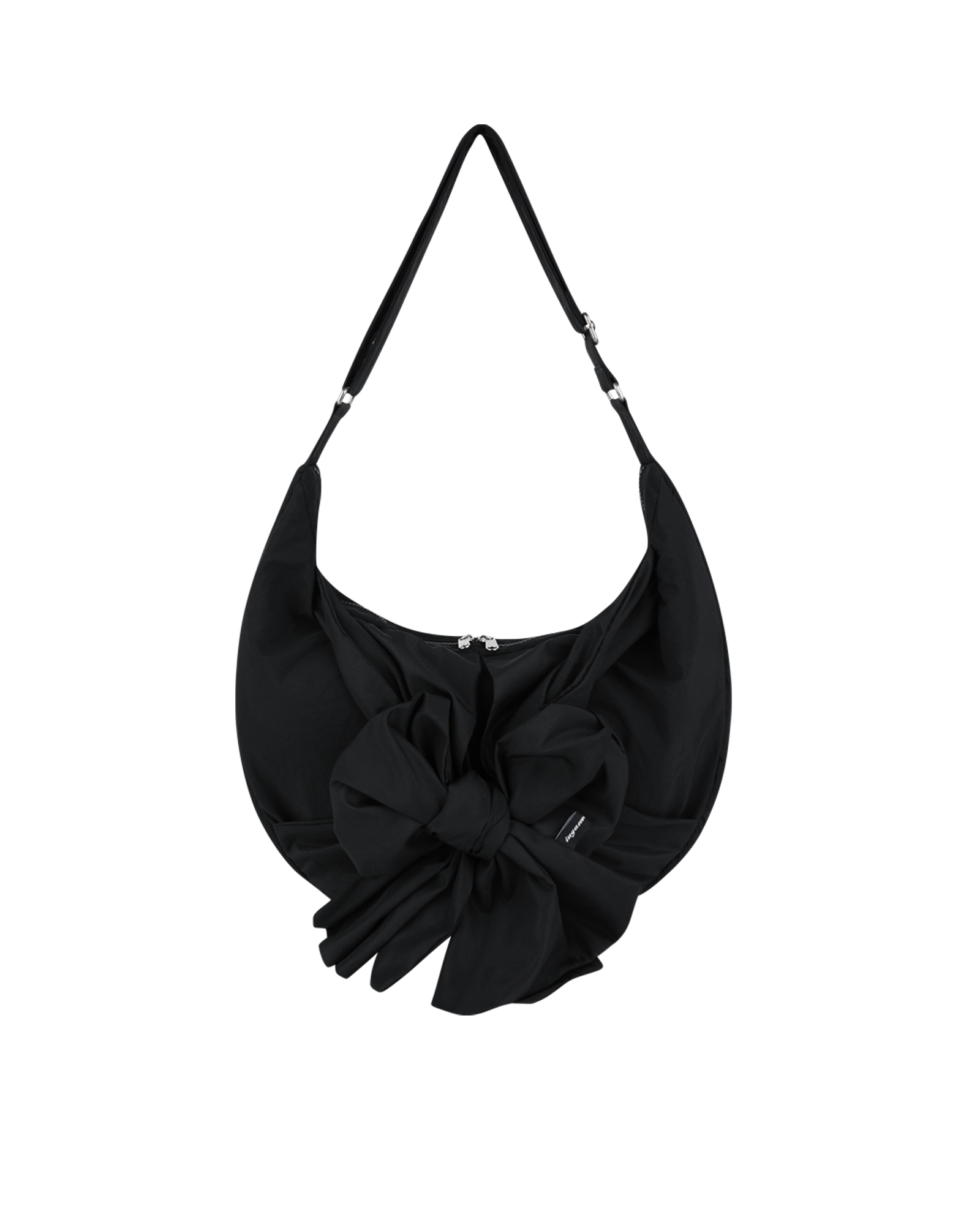 Knotted Shoulder Bag (Nylon-Black)