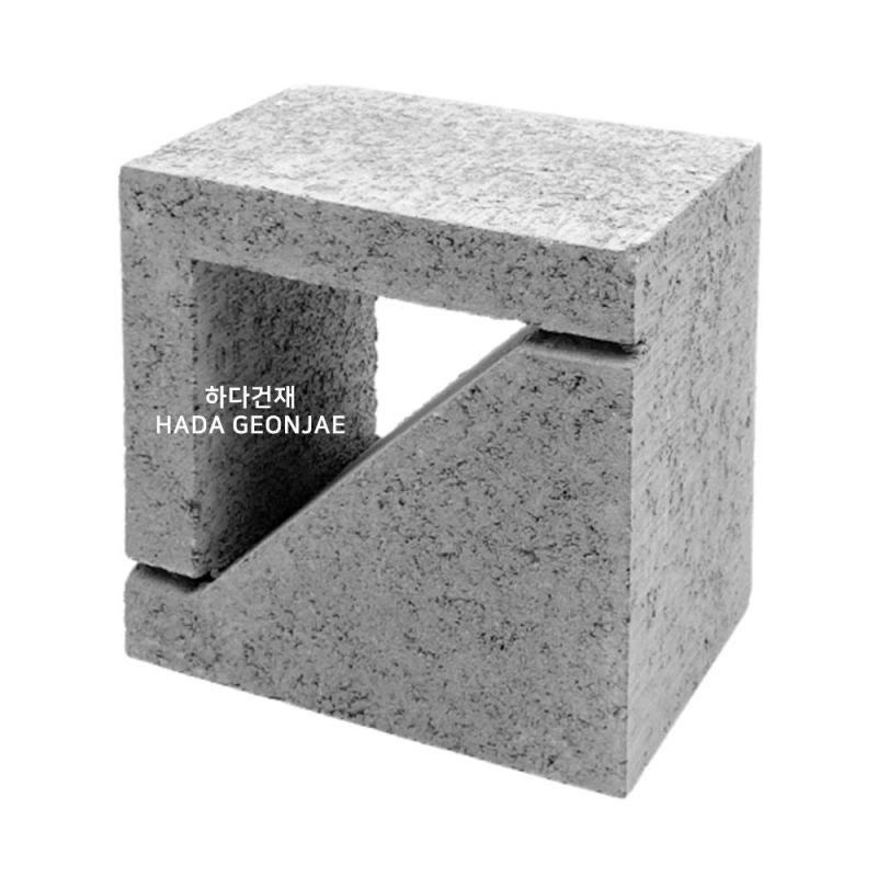 디자인블럭 콘크리트블럭 담장벽돌 Q6-S / 하다건재 큐블럭