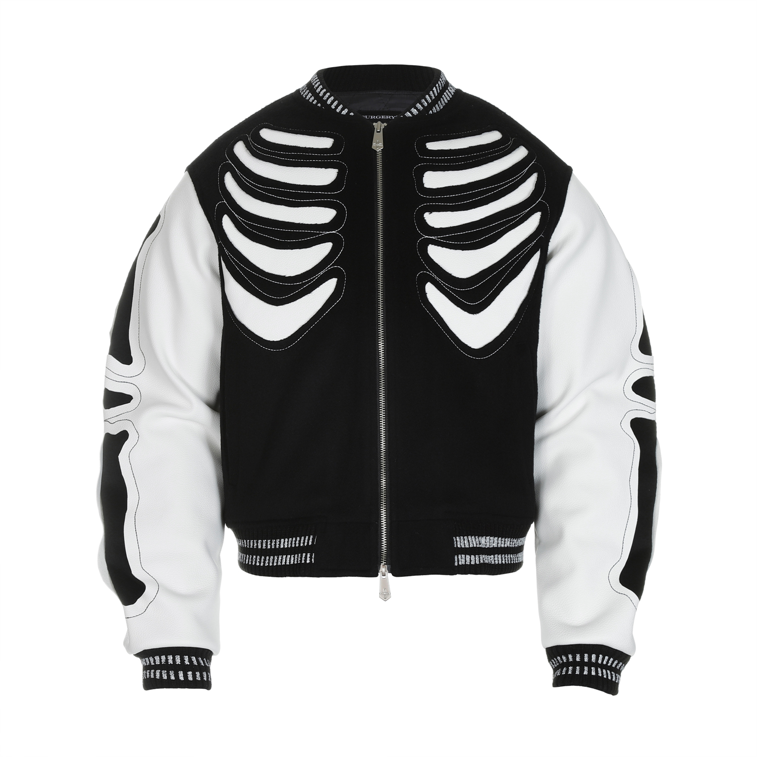 surgery bone cutting varsity jacket ver.2 'black/white'